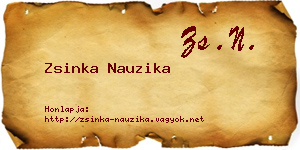 Zsinka Nauzika névjegykártya